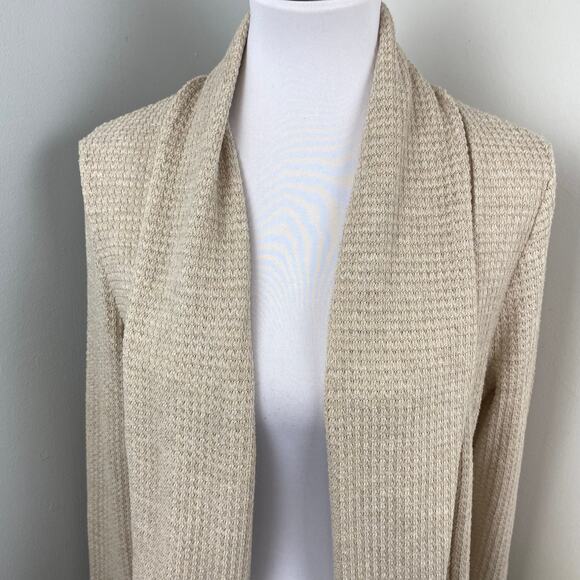 Mix by 41 Hawthorn Neutral Tan Knit Cocoon Cardigan Sweater Large - Picture 2 of 8